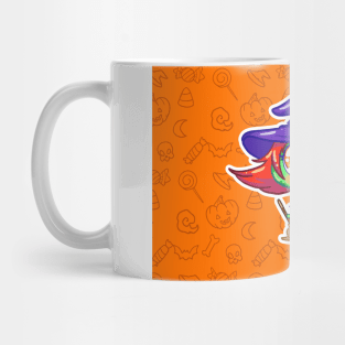 Cute little monster witch pattern Mug